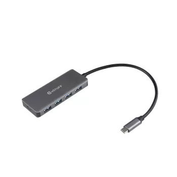 ESTUFF ES623007 USB-C nabíjací hub 165W GaN 4-port Power Delivery spacegrau