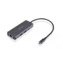 ESTUFF ES623013 USB-C 6-in-1 mobilný hub, 4K HDMI, 2x USB-A, 100W PD, hliník, sivý