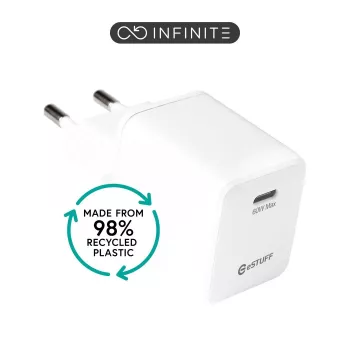 ESTUFF INFINITE (GRS) 20W USB-C PD nabíjačka - biela