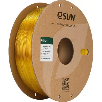ESUN PETG+ 1,75mm priesvitná žltá 1kg papierová cievka 3D tlačiarenský filament PETG+175T-Y1P1