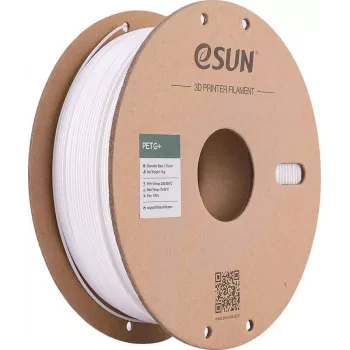 eSUN PETG+ 1,75 mm biely 1 kg kartónová cievka 3D tlačiarenský filament PETG+175W1P1