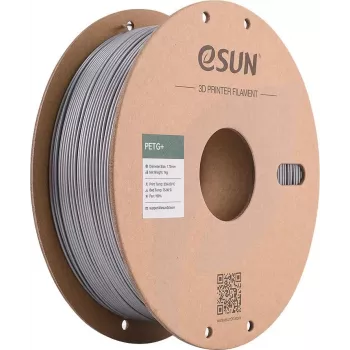 eSUN PETG+ 3D tlačiarenský filament 1,75 mm strieborný 1 kg papierová cievka PETG+175S1P1