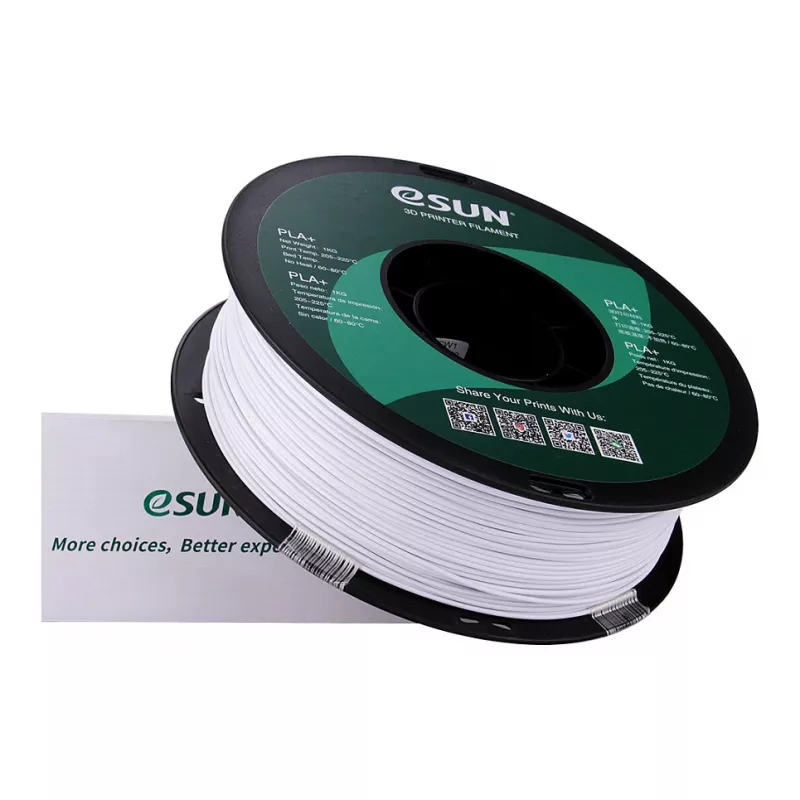 ESUN PLA+ 1,75 mm studená biela 1 kg 3D tlačový filament
