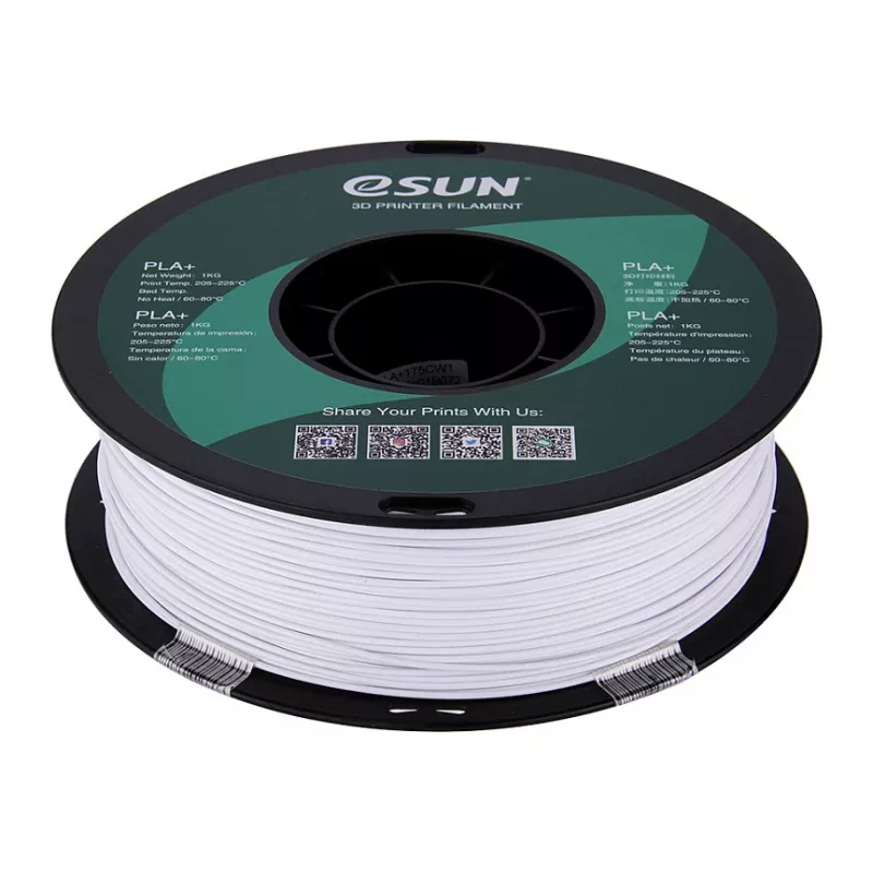 ESUN PLA+ 1,75 mm studená biela 1 kg 3D tlačový filament