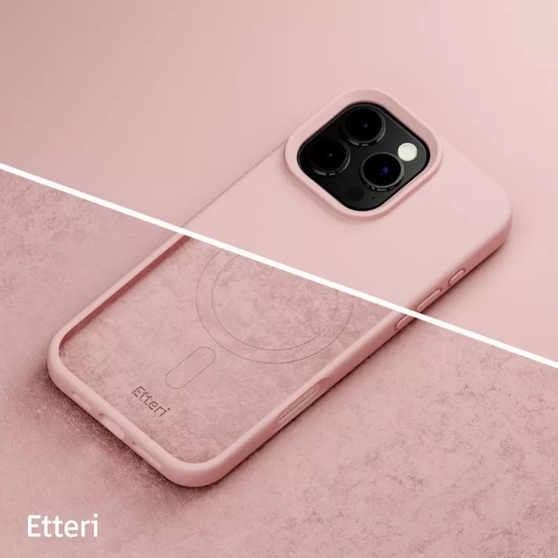 ETTERI Silicone Mag Case pre iPhone 16 Pro 6,3 palca svetloružová