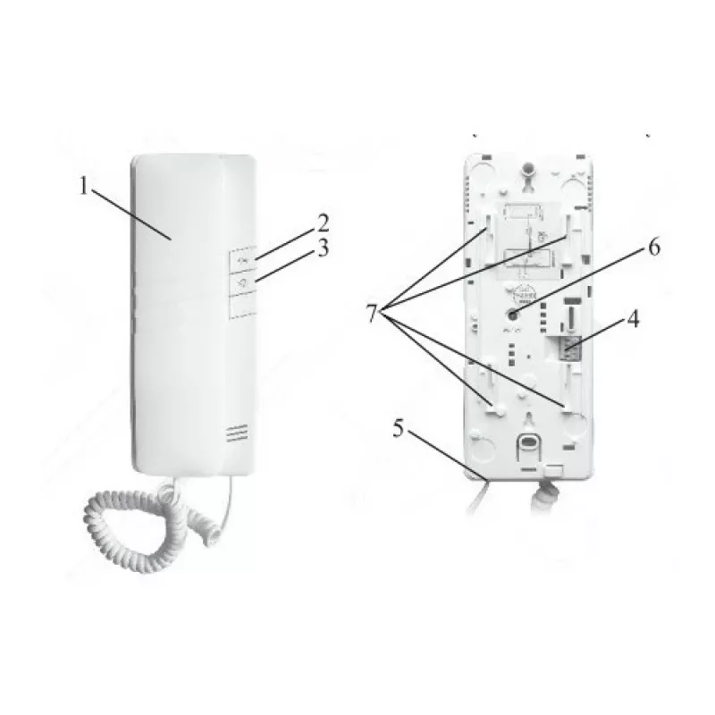 EURA ADA-38A3 4-vodičový analógový interkom pre systémy RL-3203H, biely