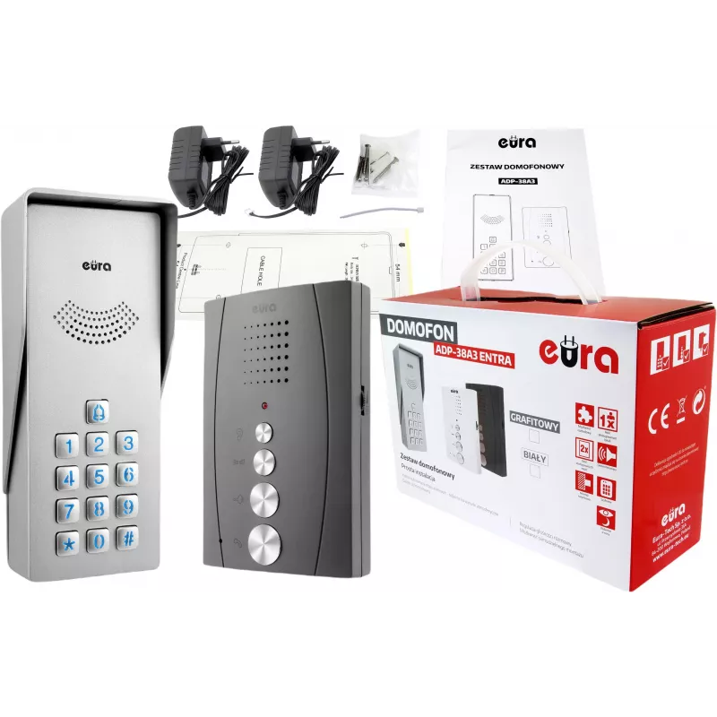 EURA ADP-38A3 ENTRA audio vrátnik grafit