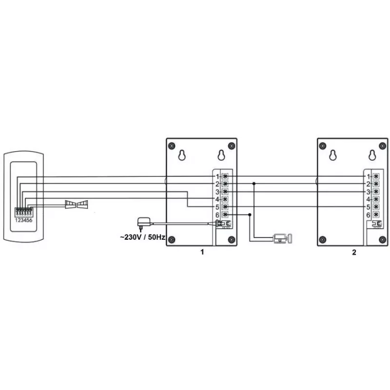 EURA ADP-51A3 DIFESA audio set domáceho telefónu - 1 rodina, 2 slúchadlá, intercom, grafit