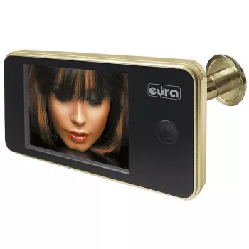 EURA VDP-01C1 ERIS digitálny priezor do dverí 3,2 palca LCD zlatý
