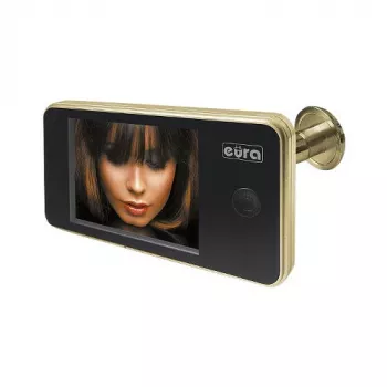 EURA VDP-01C1 ERIS digitálny priezor do dverí 3,2 palca LCD zlatý