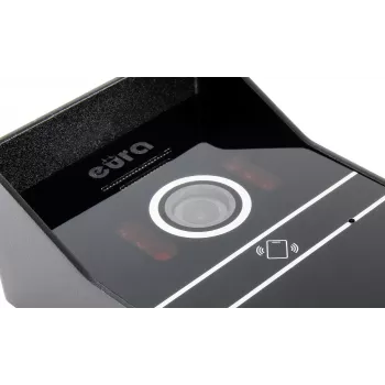 EURA VDP-80C5 dvojrodinný videovrátnik, biely, 2x 7 palcový LCD, FHD, 1080p kamera, RFID čítačka, montáž na omietku