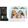 EURA VDP-80C5 videovrátnik pre dve rodiny, biely, 2x LCD 7 palcov, FHD, kamera 1080p, čítačka RFID, montáž na povrch