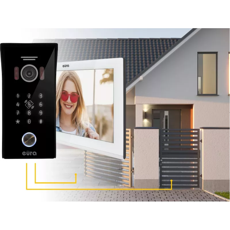 EURA VDP-99C5 videovrátnik, 7-palcový dotykový displej, WiFi, RFID, Tuya, biela