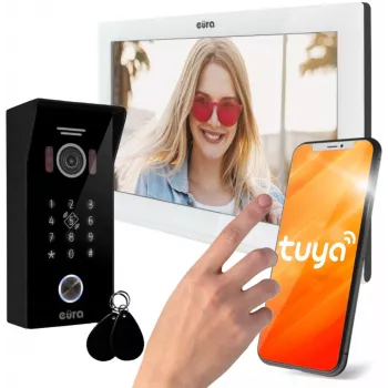 EURA VDP-99C5 videovrátnik, 7-palcový dotykový displej, WiFi, RFID, Tuya, biela