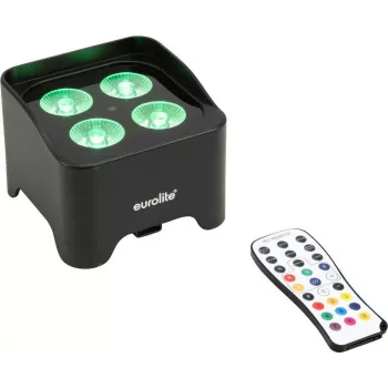EUROLITE AKKU Mini UP-4 QCL Spot MK2 RGBW Uplight - bezdrôtový, 9h batéria, 4x4W LED