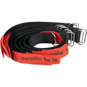 EUROLITE AR-20 suchý zips káblová páska 20x180mm čierna/červená sada 10 ks
