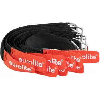 EUROLITE AW-20 suchý zips káblová páska 20x180mm čierna/červená balenie 10 ks