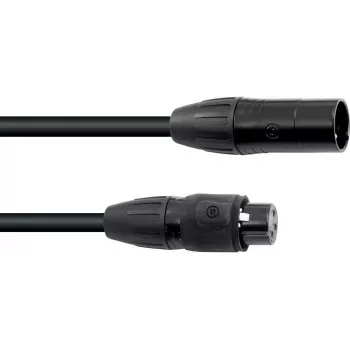 EUROLITE DMX kábel SEC-1 IP65 3-pin 20 m čierny pre vonkajšie použitie