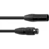 EUROLITE DMX kábel SEC-1 IP65 3-pin 5m čierny – vodotesný pre vonkajšie použitie