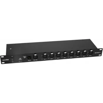 EUROLITE DMX Split 8X splitter 3-polový galvanicky oddelený 19-palcový rack 1HE