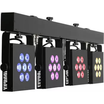 EUROLITE LED KLS-3002 MK2 kompaktný svetelný set AIR 4x RGBWA/UV spoty DMX Wireless