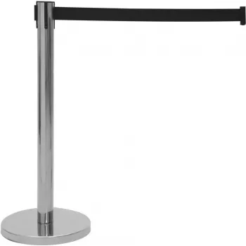 EUROLITE zábradlový pás s čiernym pásom, nerezové stĺpiky, 2m 80702984