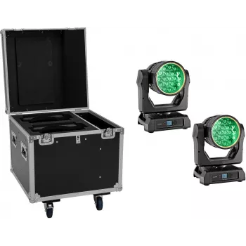 EUROLITE set 2x LED IP TMH-W285 Hypno Moving-Head Wash IP65 + flightcase s kolieskami