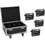 EUROLITE Set 4x AKKU MBT-3 Spot MK2 LED Uplight + Flightcase s kolieskami a nabíjacou funkciou