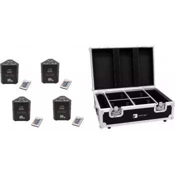 EUROLITE set 4x AKKU TL-3 TCL QuickDMX + case s nabíjaním 20000399