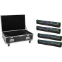 EUROLITE set 4x LED BAR-8 SWING QCL bar s flightcase a kolieskami