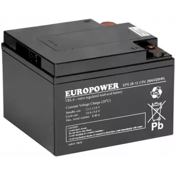 Europower AGM batéria EPS séria 12V 28Ah (životnosť 8-12 rokov)