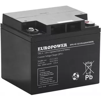 Europower AGM batéria EPS séria 12V 42Ah (životnosť 8-12 rokov)