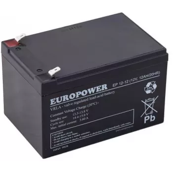 Europower EP12-12 12V 12Ah AGM batéria