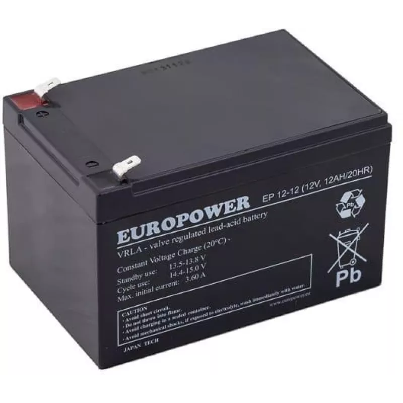 Europower EP12-12 12V 12Ah AGM batéria