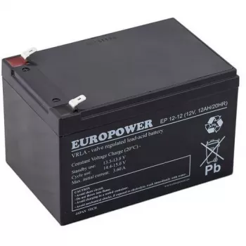 Europower EP12-12 12V 12Ah AGM batéria