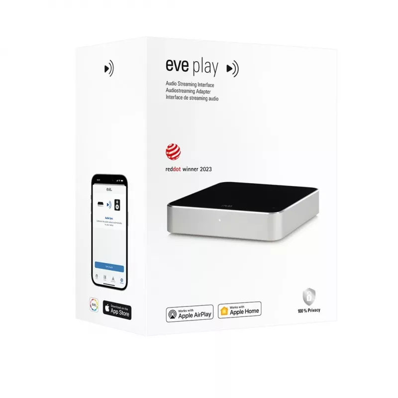 Eve Systems Eve Play Ethernet/LAN WLAN adaptér - strieborný