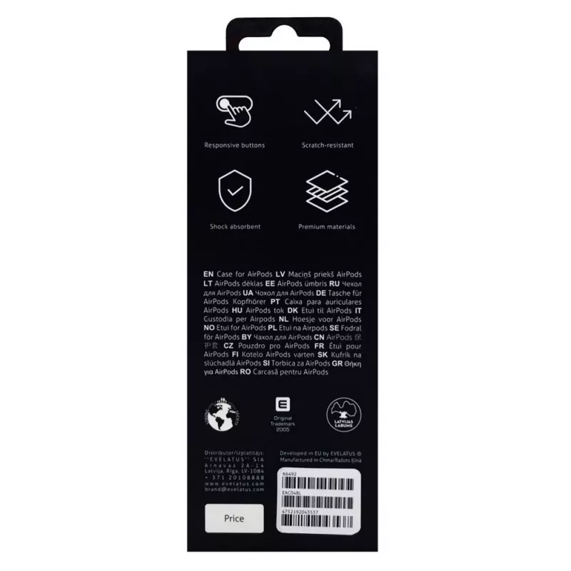 Evelatus Apple AirPods puzdro EAC04 modré