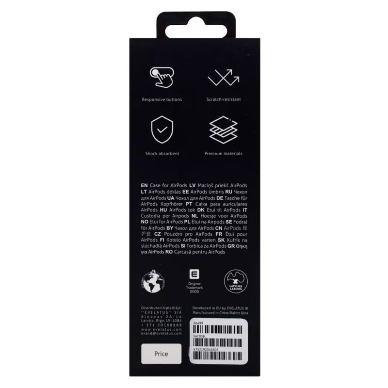 Evelatus Apple AirPods Pro puzdro EAC05 čierna