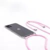 Evelatus Apple iPhone 11 Pro Max silikónové priehľadné puzdro s náhrdelníkom TPU pásik priehľadné