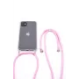 Evelatus Apple iPhone 11 Pro Max silikónové priehľadné puzdro s náhrdelníkom TPU pásik priehľadné