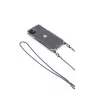 Evelatus Apple iPhone 11 Pro Max silikónový transparentný s náhrdelníkom TPU pásik Space Grey