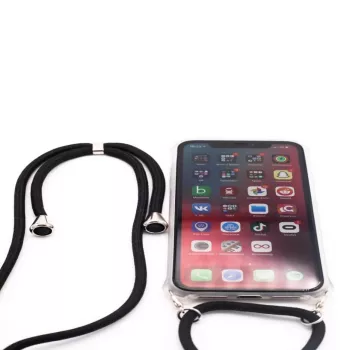 Evelatus Apple iPhone 11 Pro silikónové priehľadné s náhrdelníkom TPU remienok priehľadné