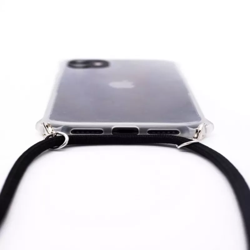 Evelatus Apple iPhone 11 silikónové priehľadné puzdro s náhrdelníkom TPU remienok priehľadné