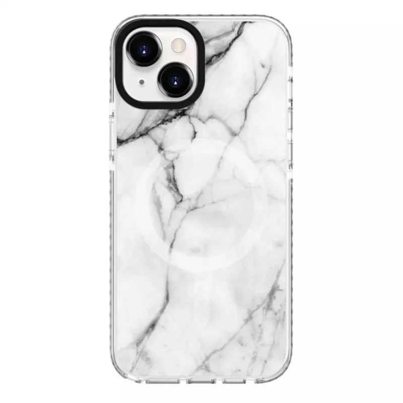 Evelatus Apple iPhone 15 Plus PC+TPU puzdro s MagSafe – Custom Marble White
