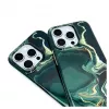 Evelatus Apple iPhone 15 Pro PC puzdro Custom Print Marble Dark Green