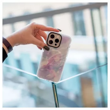 Evelatus Apple iPhone 15 Pro PC+TPU puzdro s MagSafe – mramor fialová
