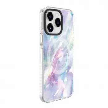 Evelatus Apple iPhone 15 Pro PC+TPU puzdro s MagSafe – mramor fialová