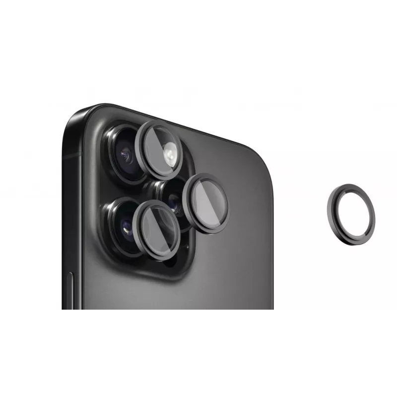Evelatus Apple iPhone 16 Pro / 16 Pro Max ochrana kamery Armor Black Titanium
