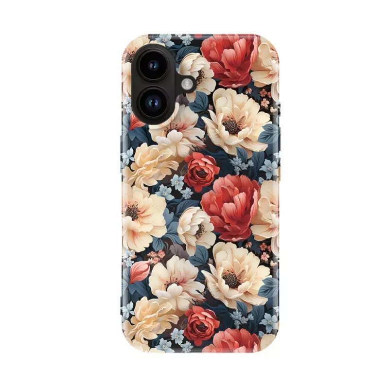 Evelatus Apple iPhone 16 Slim Shell s MagSafe Custom Flower Red Print