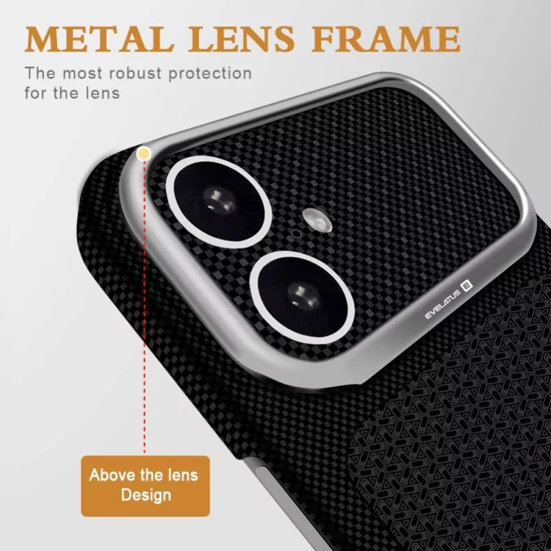 Evelatus Apple iPhone 17 Carbon Premium Edition MagSafe puzdro čierna